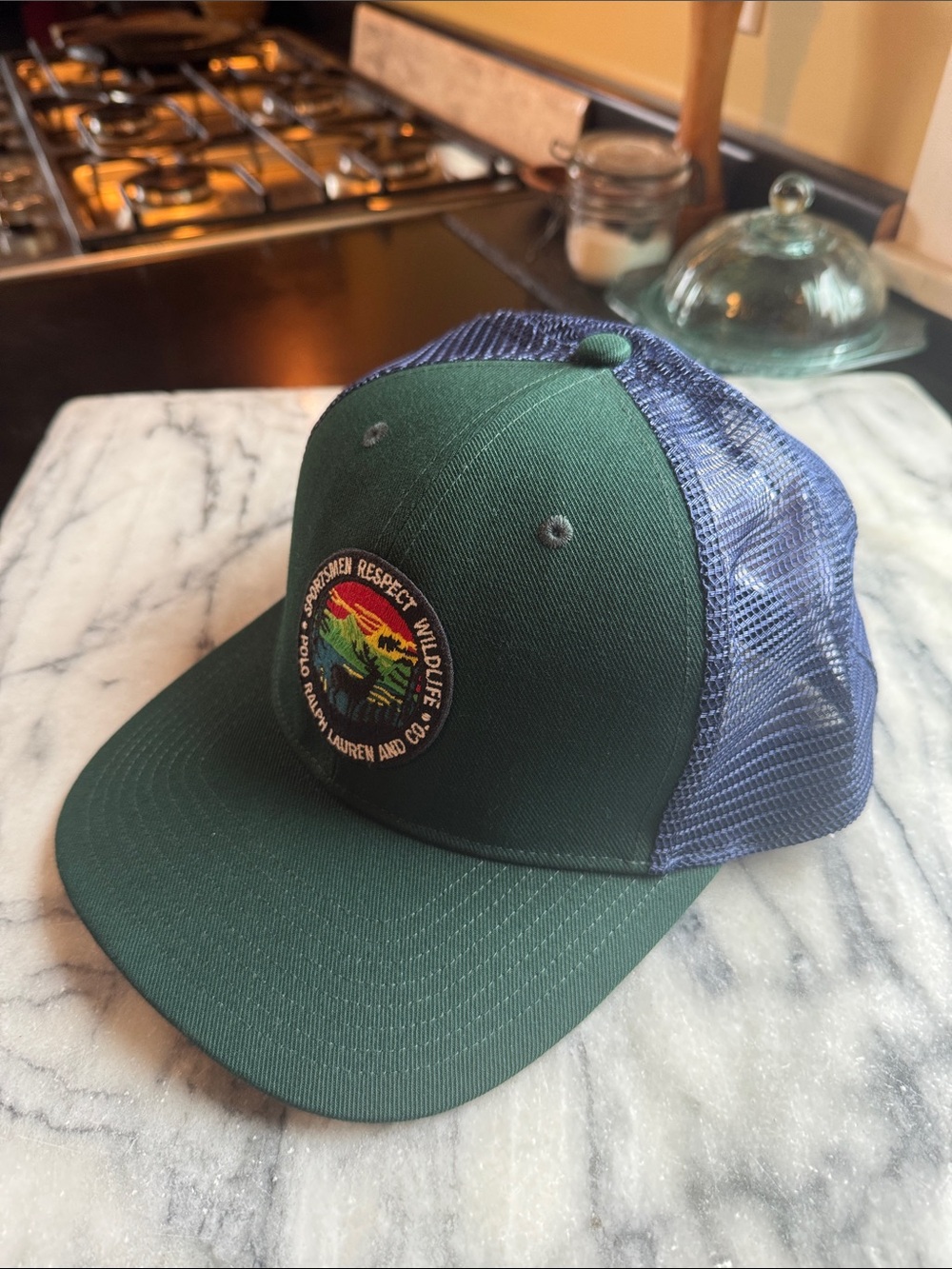 Polo RL Wildlife Logo-Patch Forest Green Twill Trucker Cap